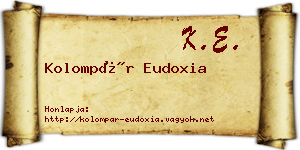 Kolompár Eudoxia névjegykártya